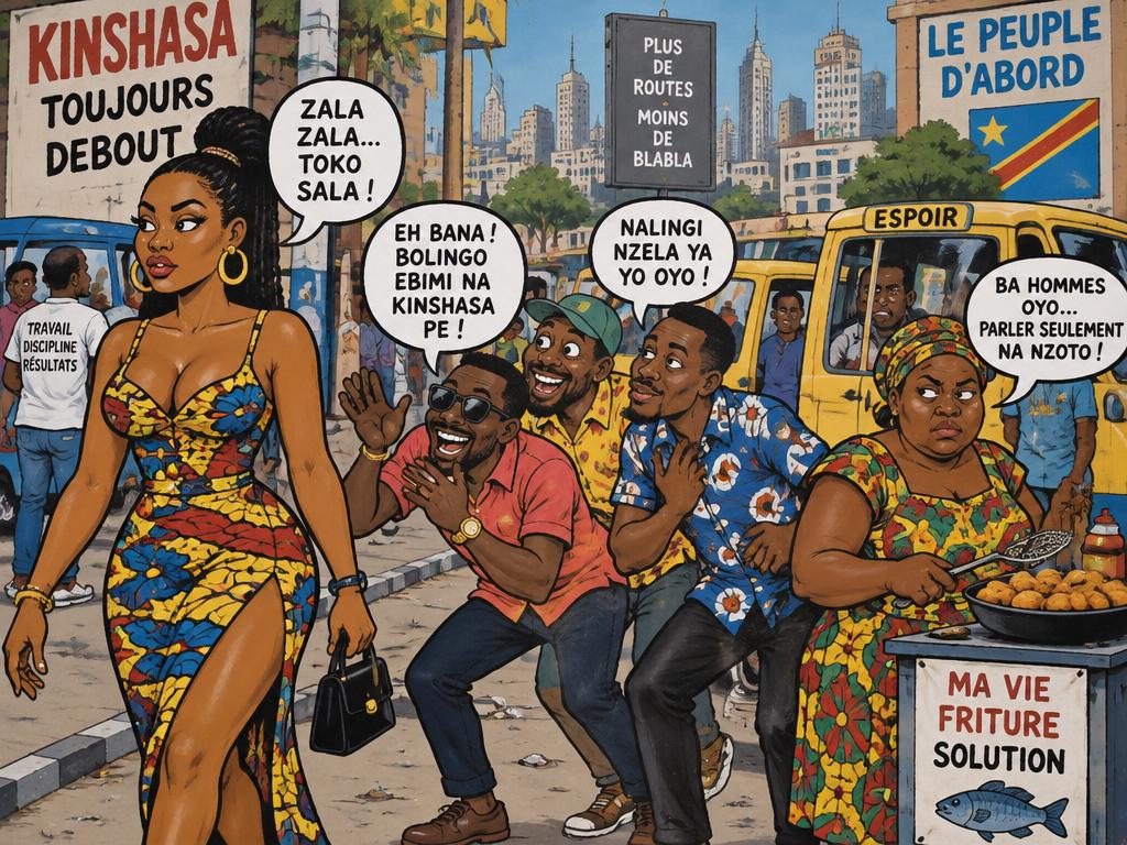 Artwork in the style of Kinshasa Popular Painting